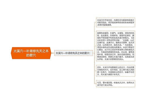 太溪穴—补肾修先天之本的要穴