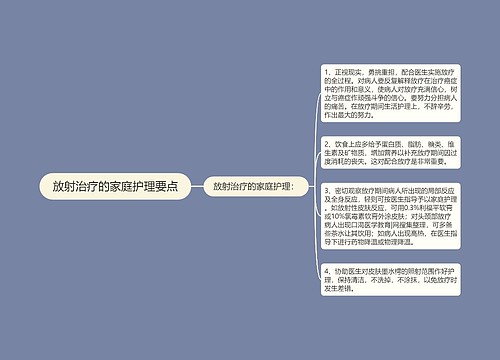 放射治疗的家庭护理要点