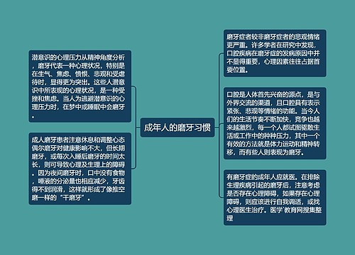 成年人的磨牙习惯