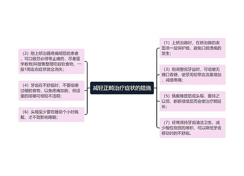 减轻正畸治疗症状的措施