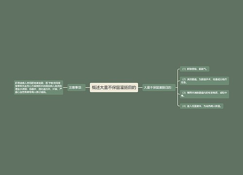 概述大量不保留灌肠目的