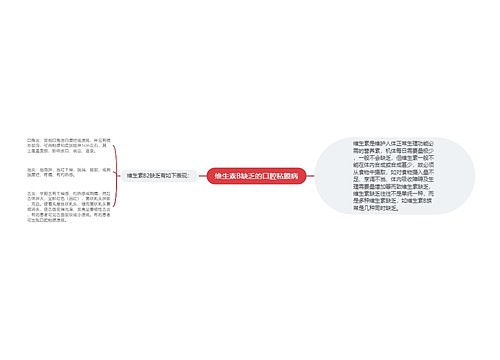 维生素B缺乏的口腔粘膜病