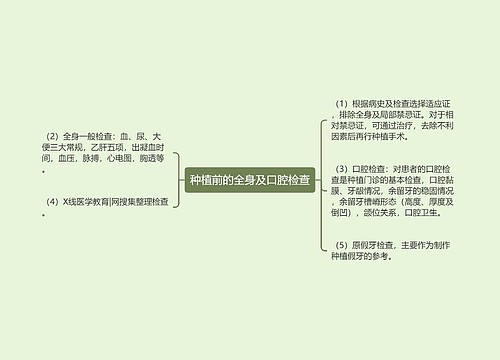 种植前的全身及口腔检查