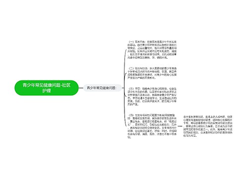 青少年常见健康问题-社区护理