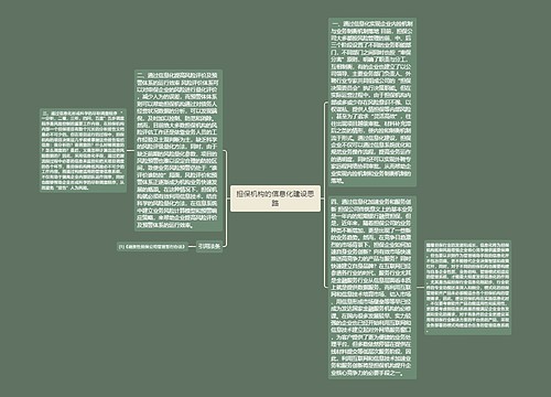 担保机构的信息化建设思路