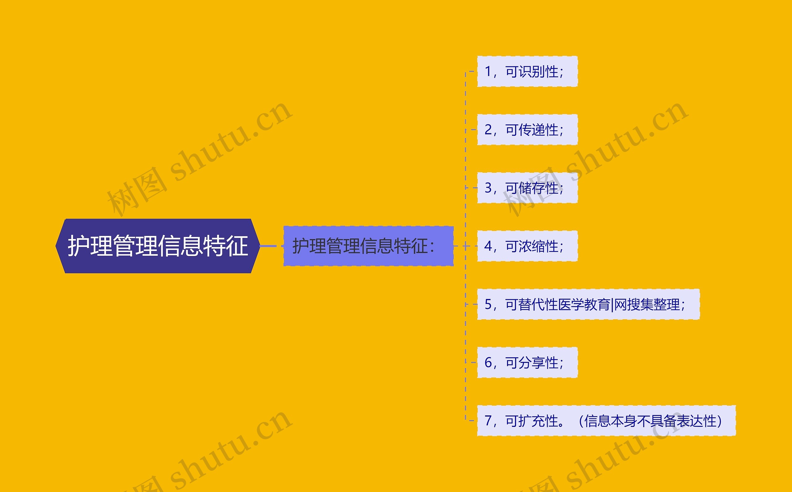 护理管理信息特征思维导图
