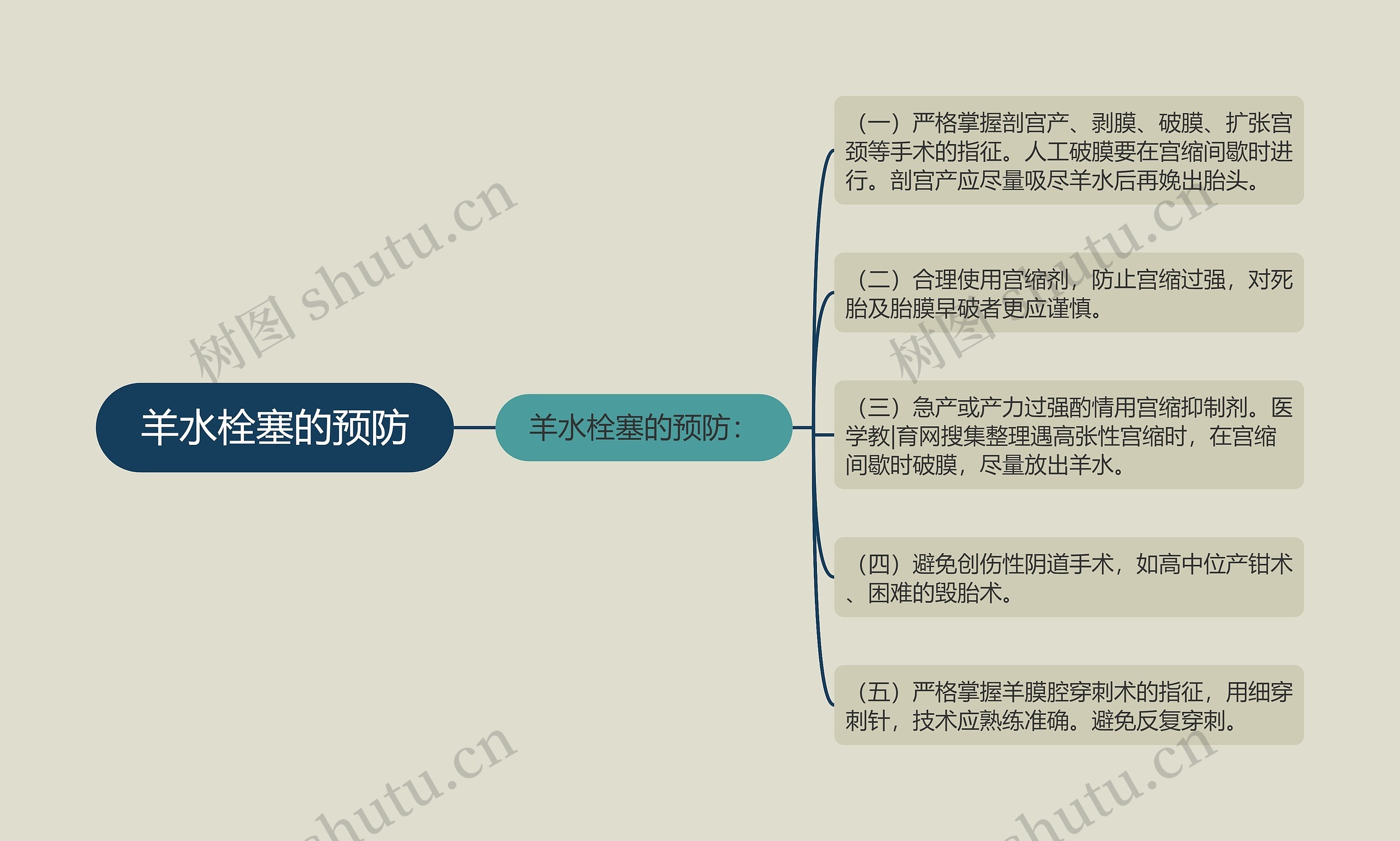 羊水栓塞的预防思维导图