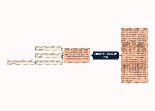 正畸减数拔牙时应考虑的因素