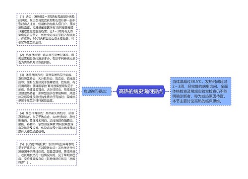 高热的病史询问要点