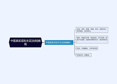 中医表实证的主证|治则|病机