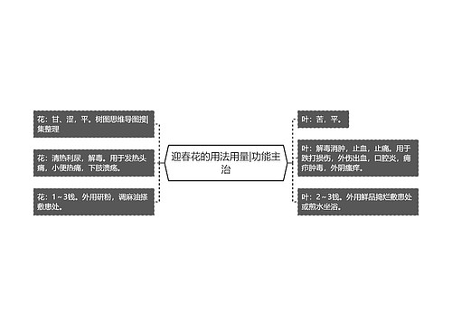 迎春花的用法用量|功能主治