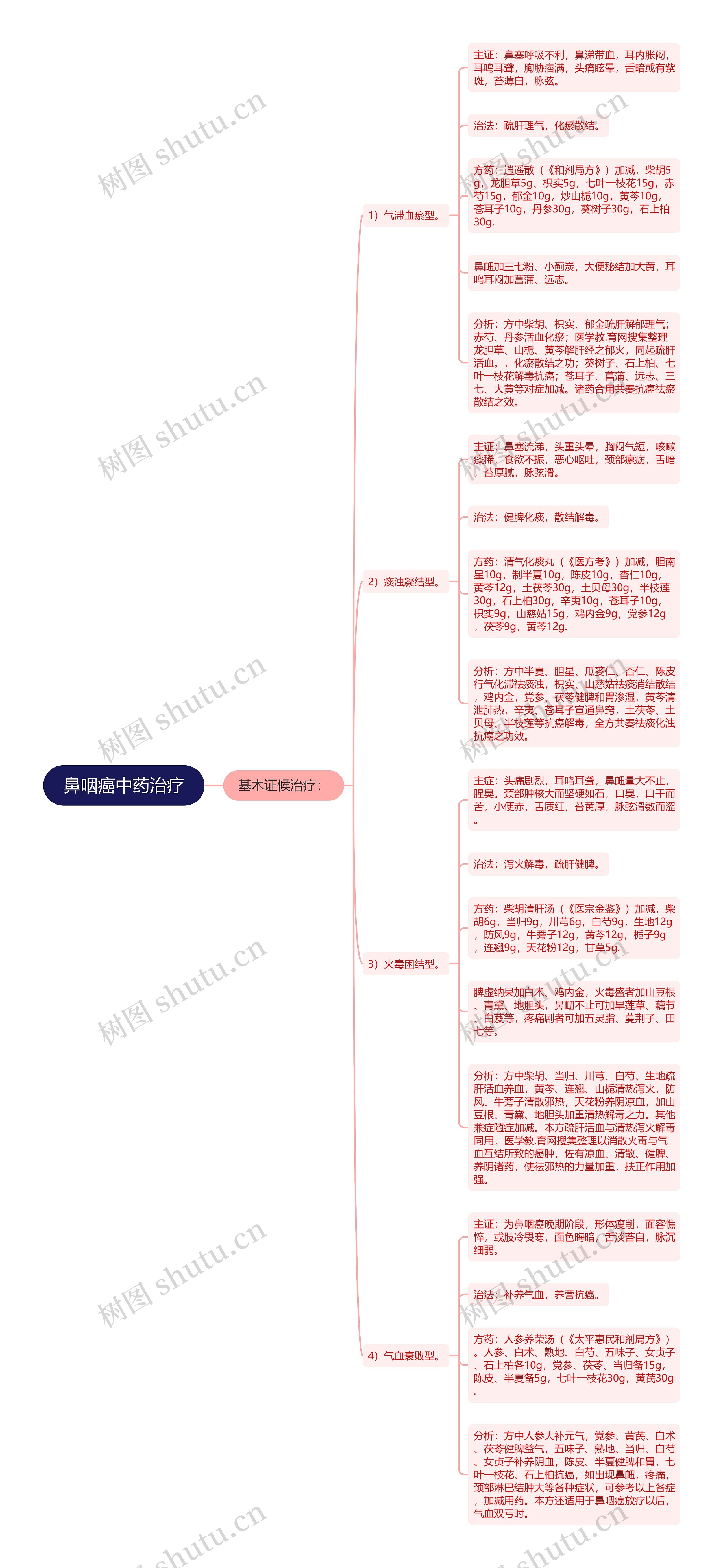 鼻咽癌中药治疗思维导图