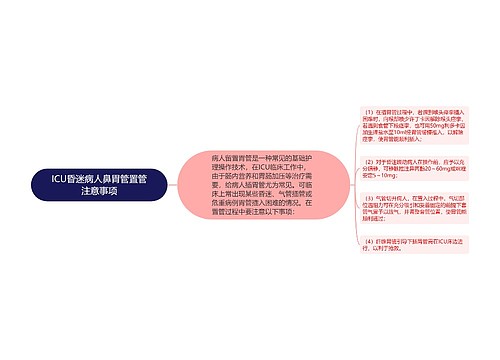 ICU昏迷病人鼻胃管置管注意事项