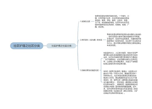 社区护理之社区分类