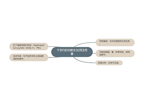 千灵丹的功能主治|用法用量