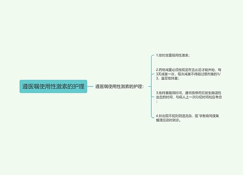 遵医嘱使用性激素的护理