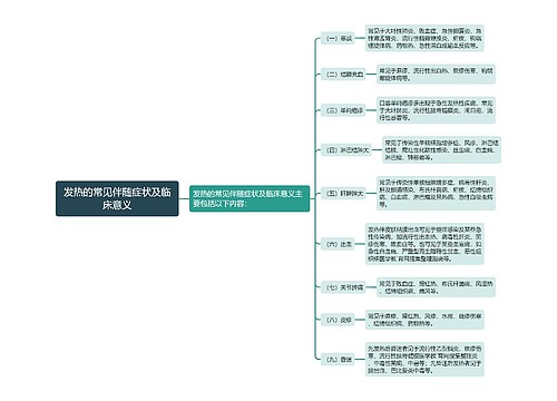 发热的常见伴随症状及临床意义