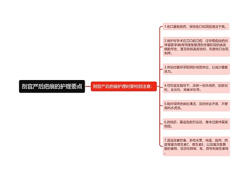 剖宫产后疤痕的护理要点