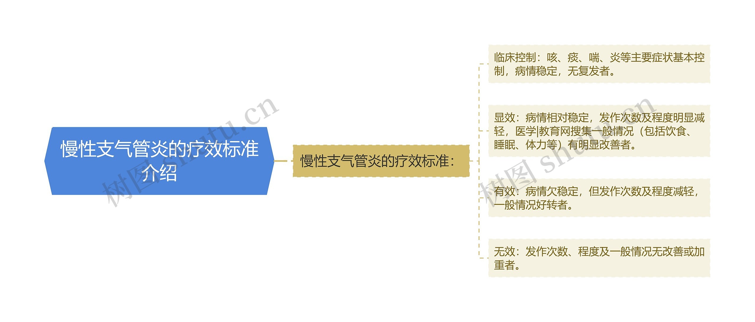 慢性支气管炎的疗效标准介绍思维导图