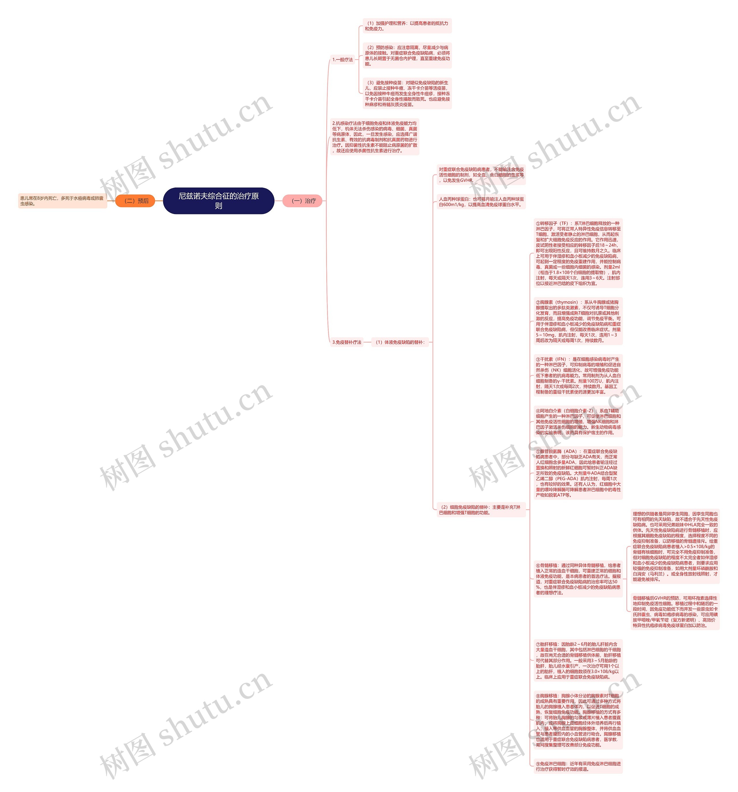 尼兹诺夫综合征的治疗原则思维导图