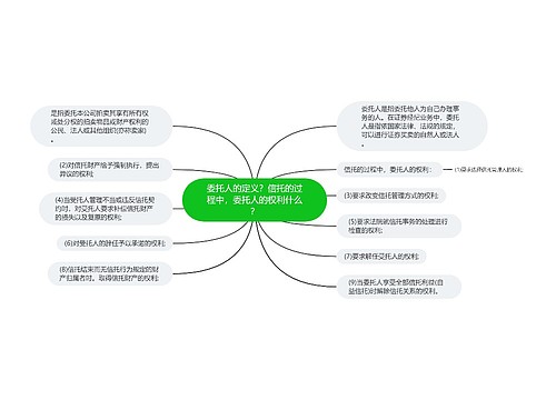 委托人的定义？信托的过程中，委托人的权利什么？