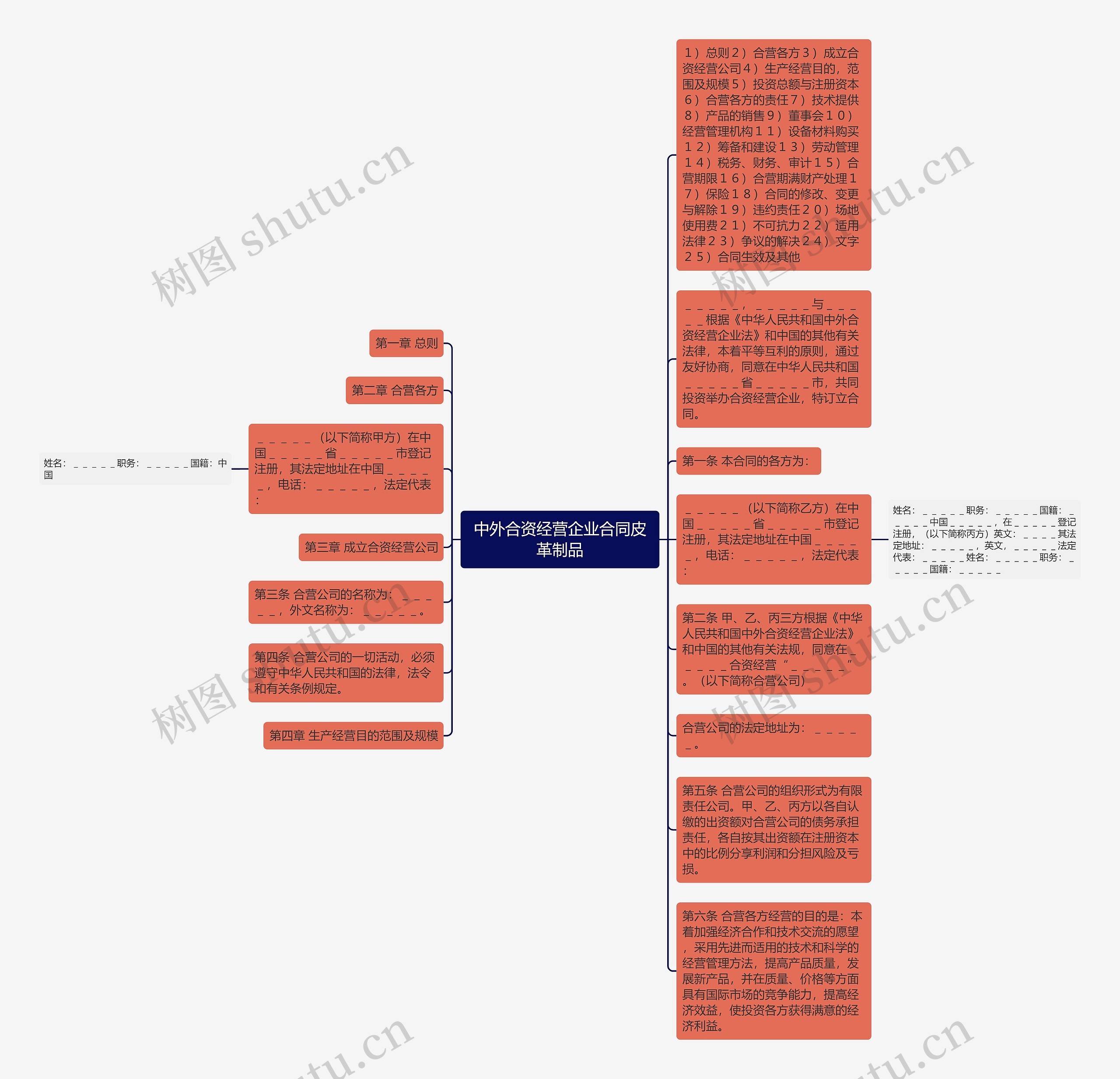 中外合资经营企业合同皮革制品