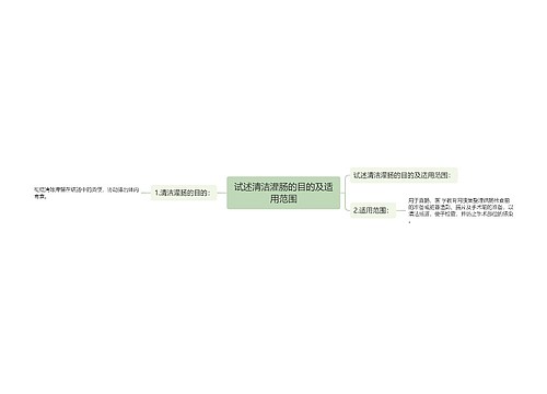 试述清洁灌肠的目的及适用范围