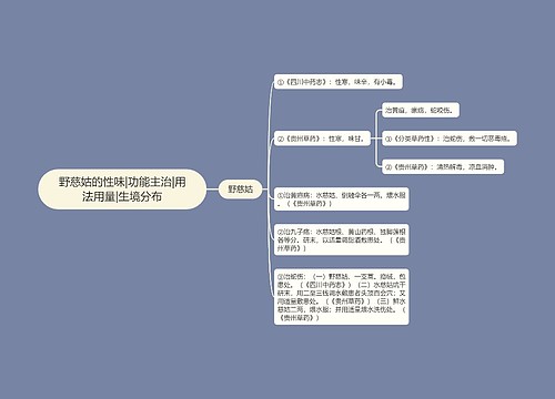 野慈姑的性味|功能主治|用法用量|生境分布