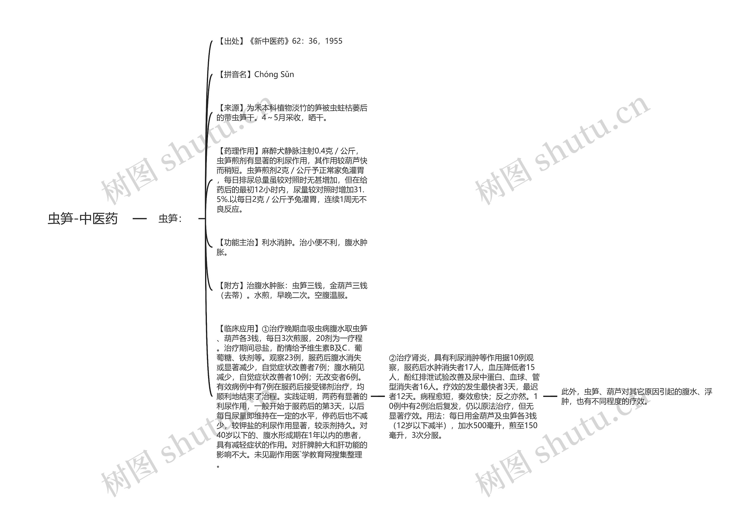 虫笋-中医药思维导图