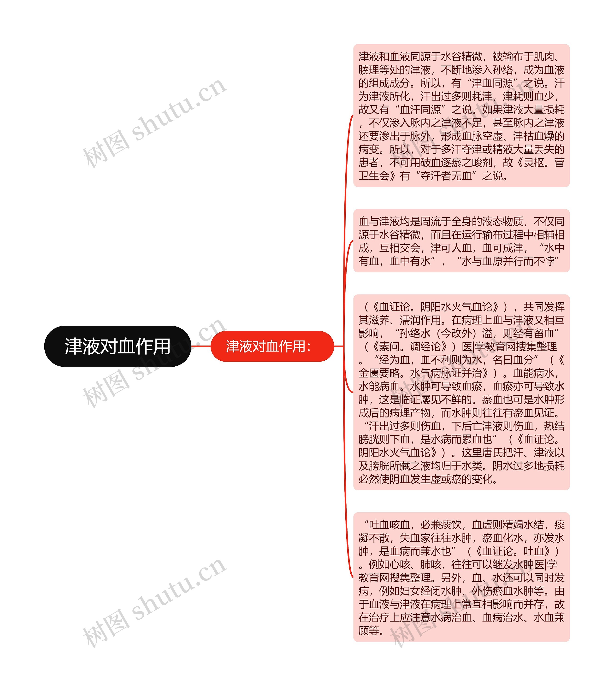 津液对血作用思维导图