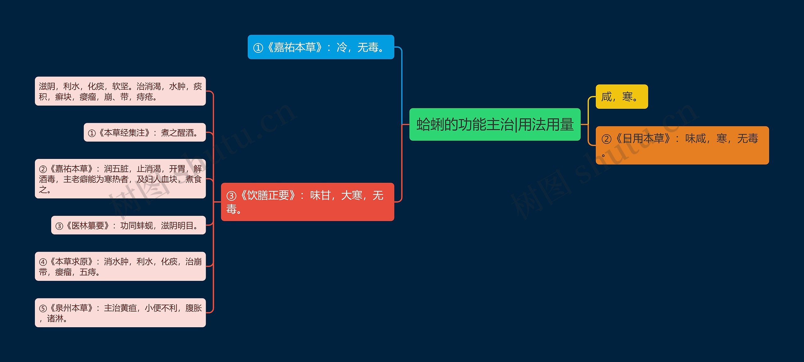 蛤蜊的功能主治|用法用量