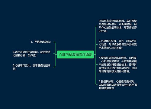 心脏内粘液瘤治疗原则