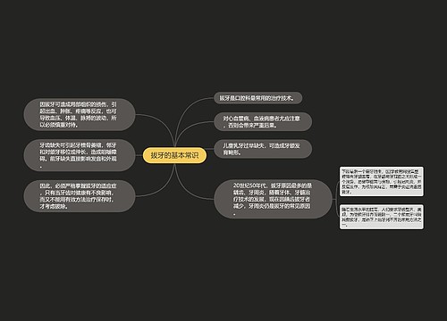 拔牙的基本常识