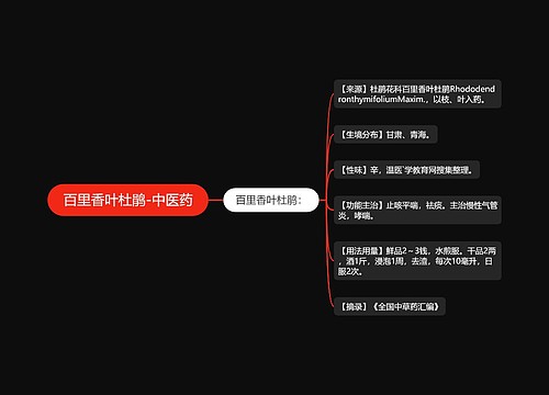 百里香叶杜鹃-中医药