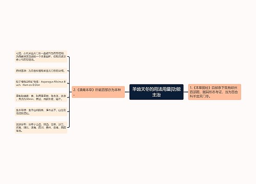 羊齿天冬的用法用量|功能主治