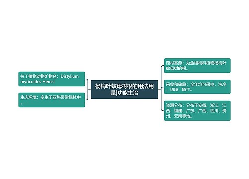 杨梅叶蚊母树根的用法用量|功能主治