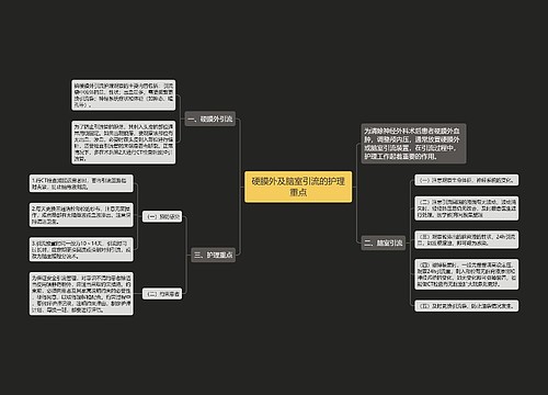 硬膜外及脑室引流的护理重点