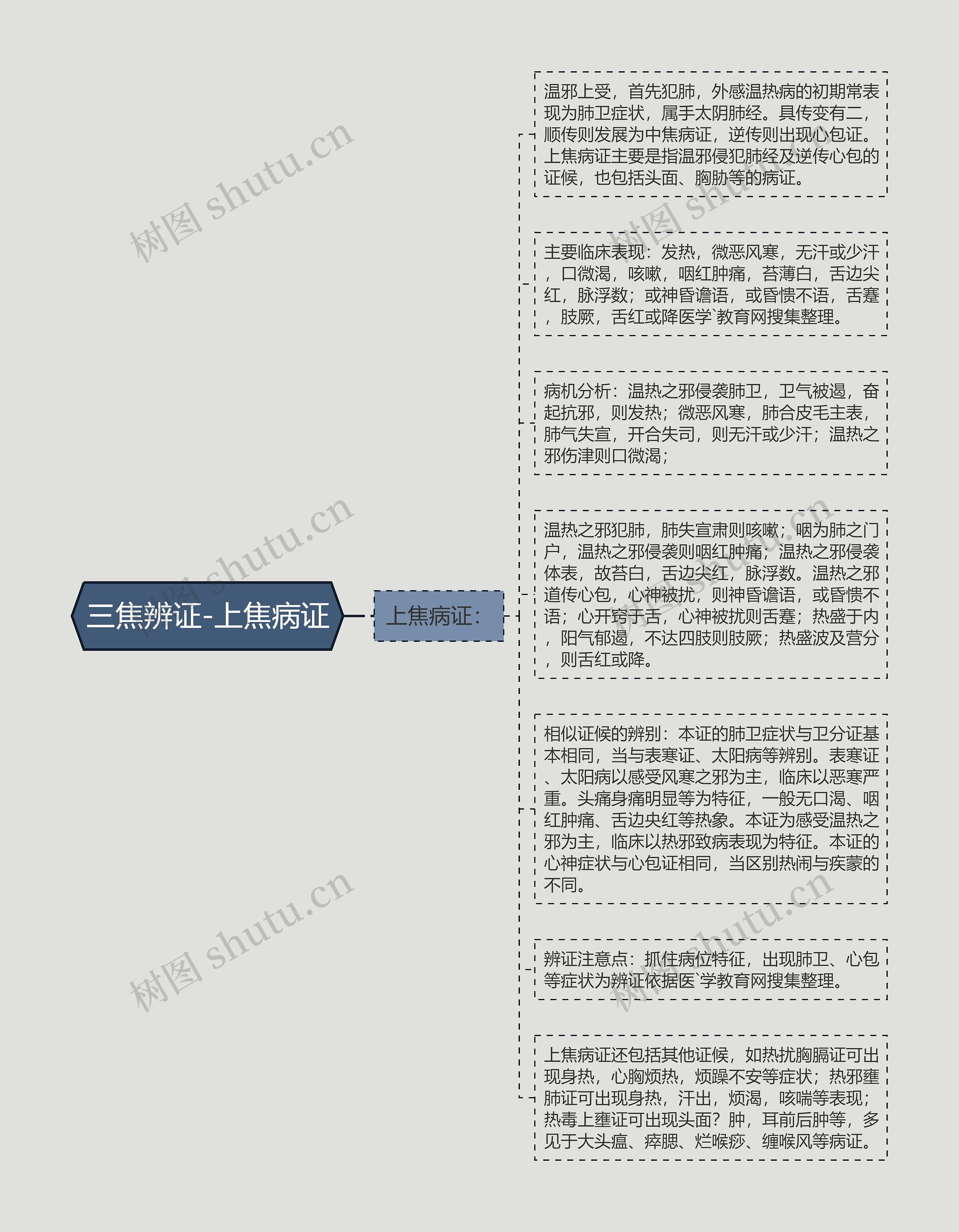 三焦辨证-上焦病证思维导图