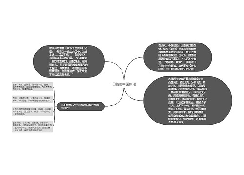 口腔的中医护理