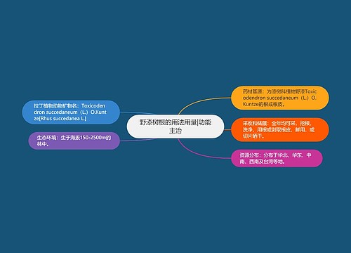 野漆树根的用法用量|功能主治