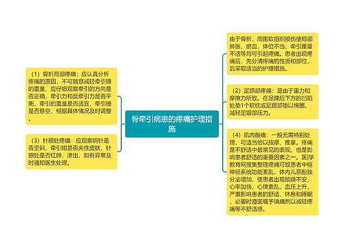 骨牵引病患的疼痛护理措施