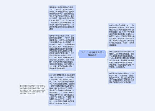 “9.11”遗址毒素致千人罹患癌症