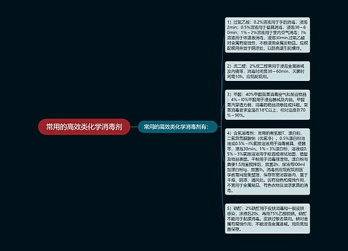 常用的高效类化学消毒剂