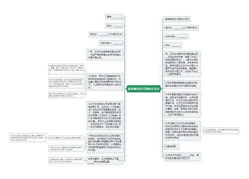 集装箱货运代理协议范本