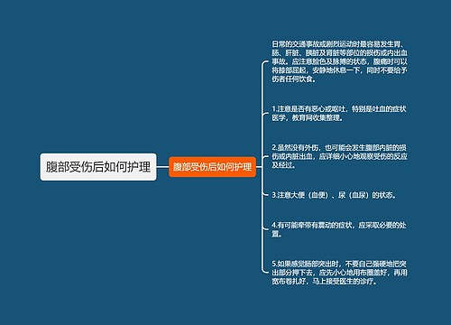 腹部受伤后如何护理