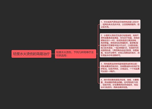 轻度水火烫伤的简易治疗