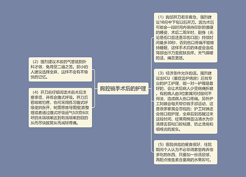 胸腔镜手术后的护理