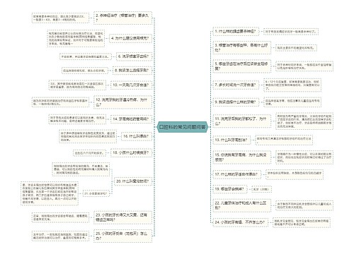 口腔科的常见问题问答