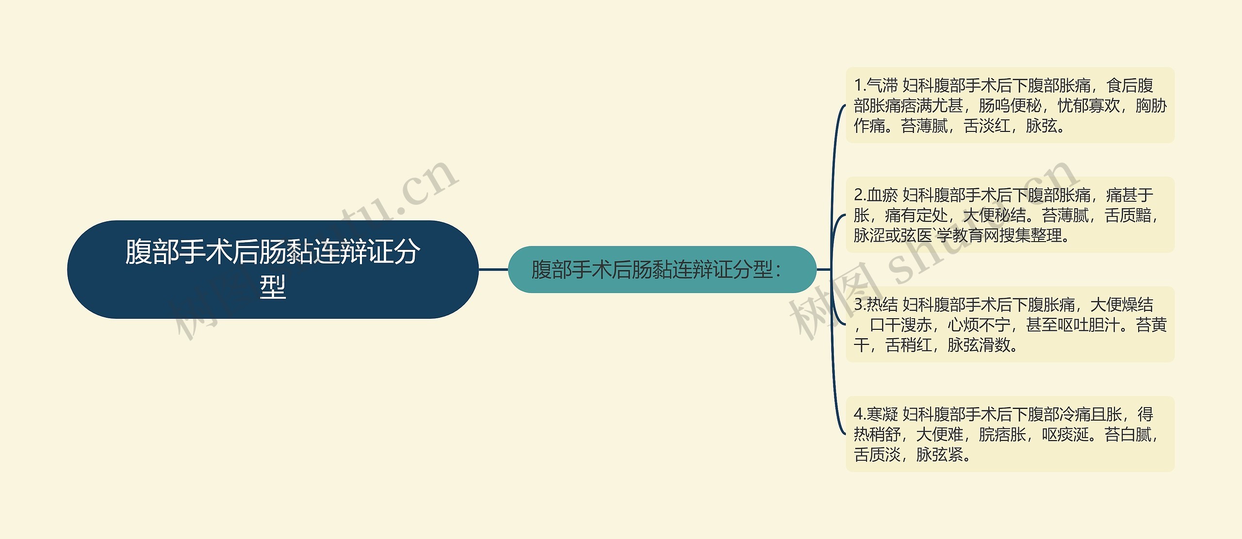 腹部手术后肠黏连辩证分型