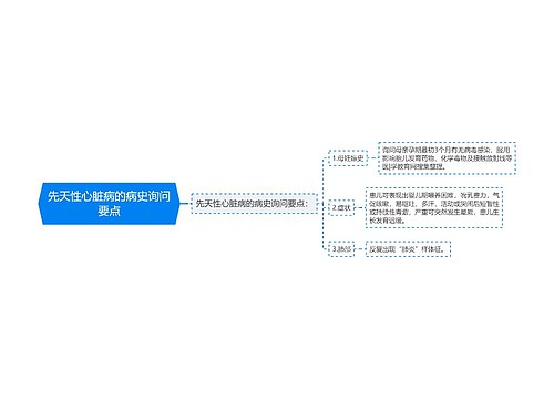 先天性心脏病的病史询问要点